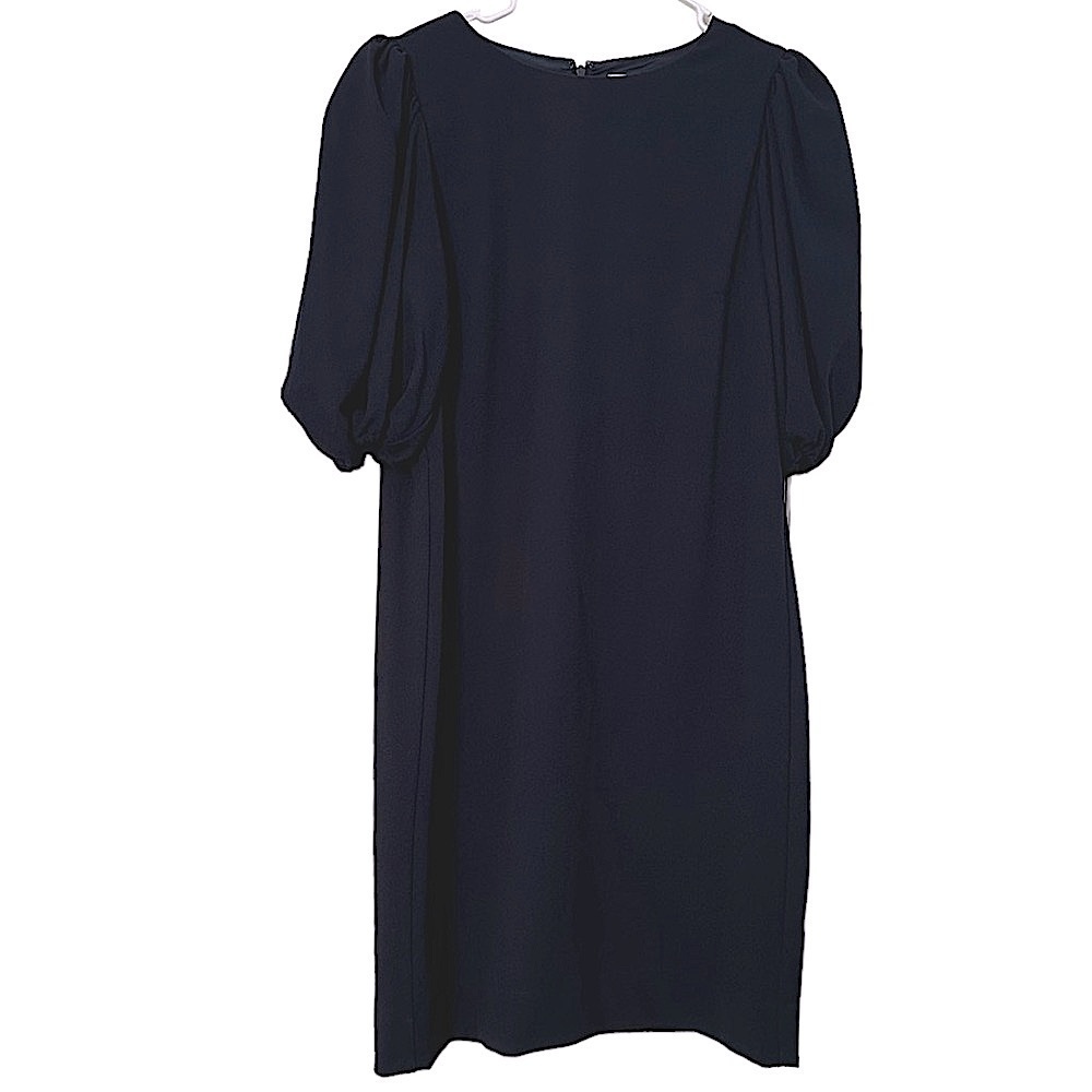 Preston & York Dress Navy Puff Sleeves Size 8